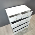 Vetro di marmo bianco 5 cassetto mobile MDF